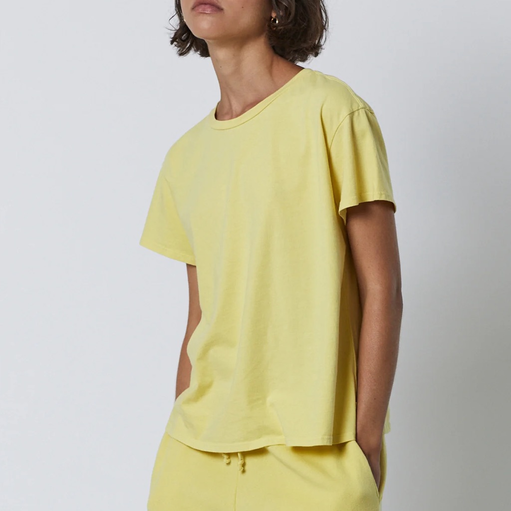 Euc Yellow Velvet By Jenny Graham "Topanga" Cotton S/S T-Shirt Sz Small